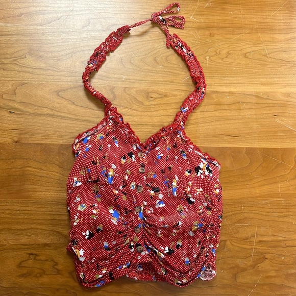 Free People XS red halter top. Worn only a couple times 5 years ago. - Picture 1 of 7